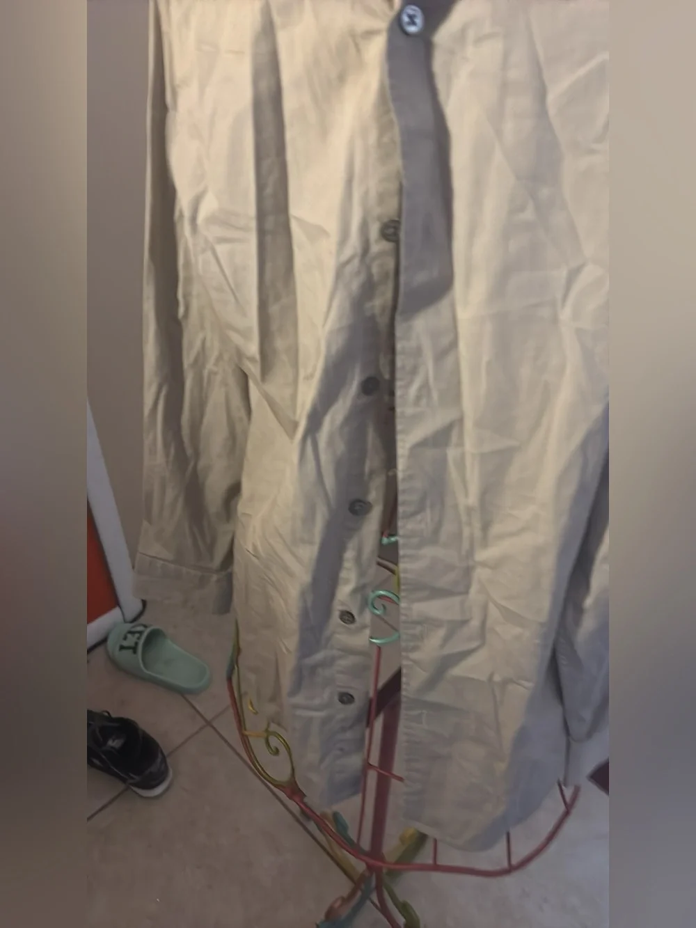 Men's Classic Button-Front Beige Shirt Jacket get all four for $35